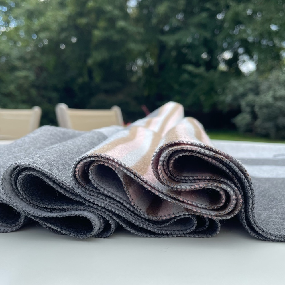 Reversible two-colour cashmere scarf, reversible super soft winter shawl unisex